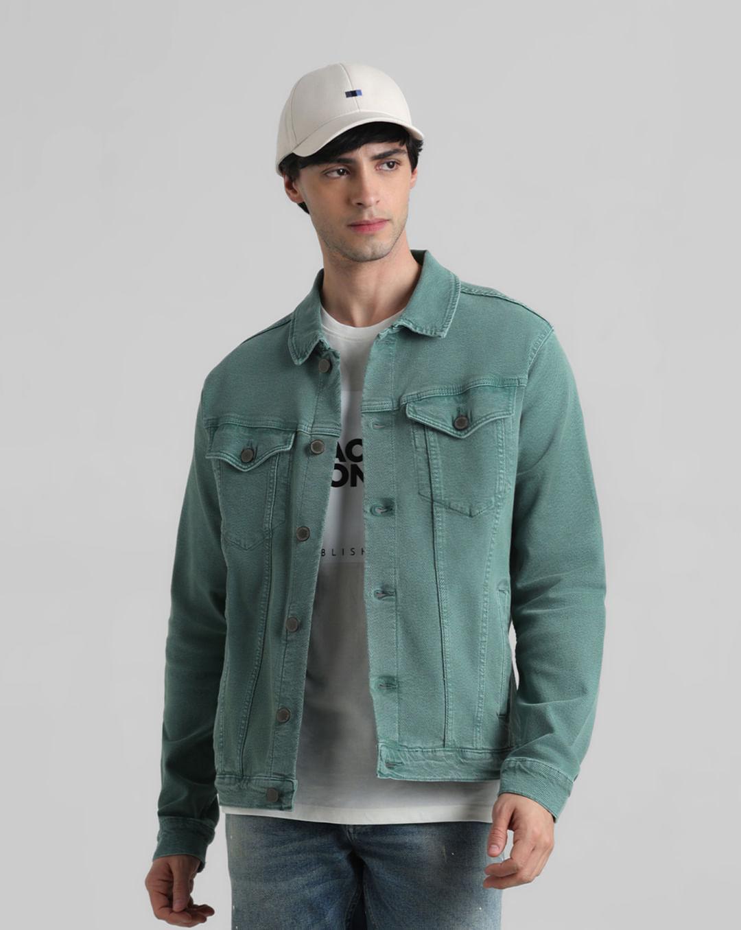 URBAN RACERS by JACK&JONES Green Over-Dyed Casual Jacket