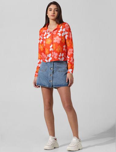 orange-floral-mesh-shirt