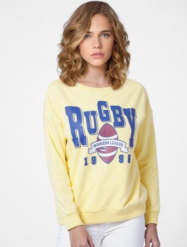 yellow-graphic-print-sweatshirt