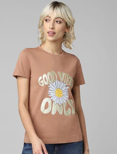 brown-typographic-print-t-shirt