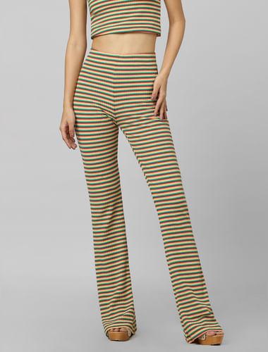 yellow-high-rise-striped-co-ord-pants