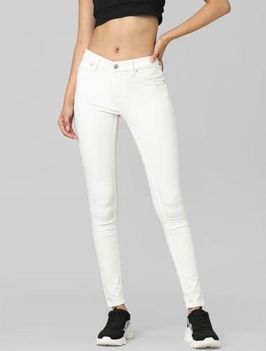 white-mid-rise-skinny-jeans