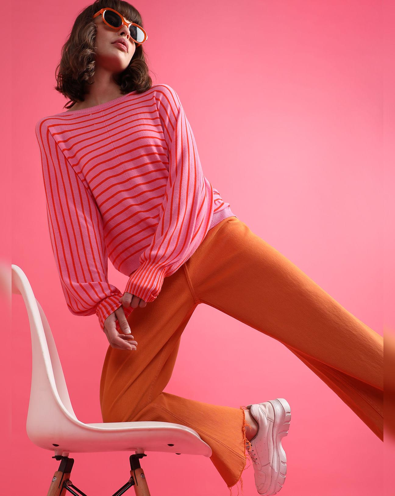 pink-striped-balloon-sleeves-pullover