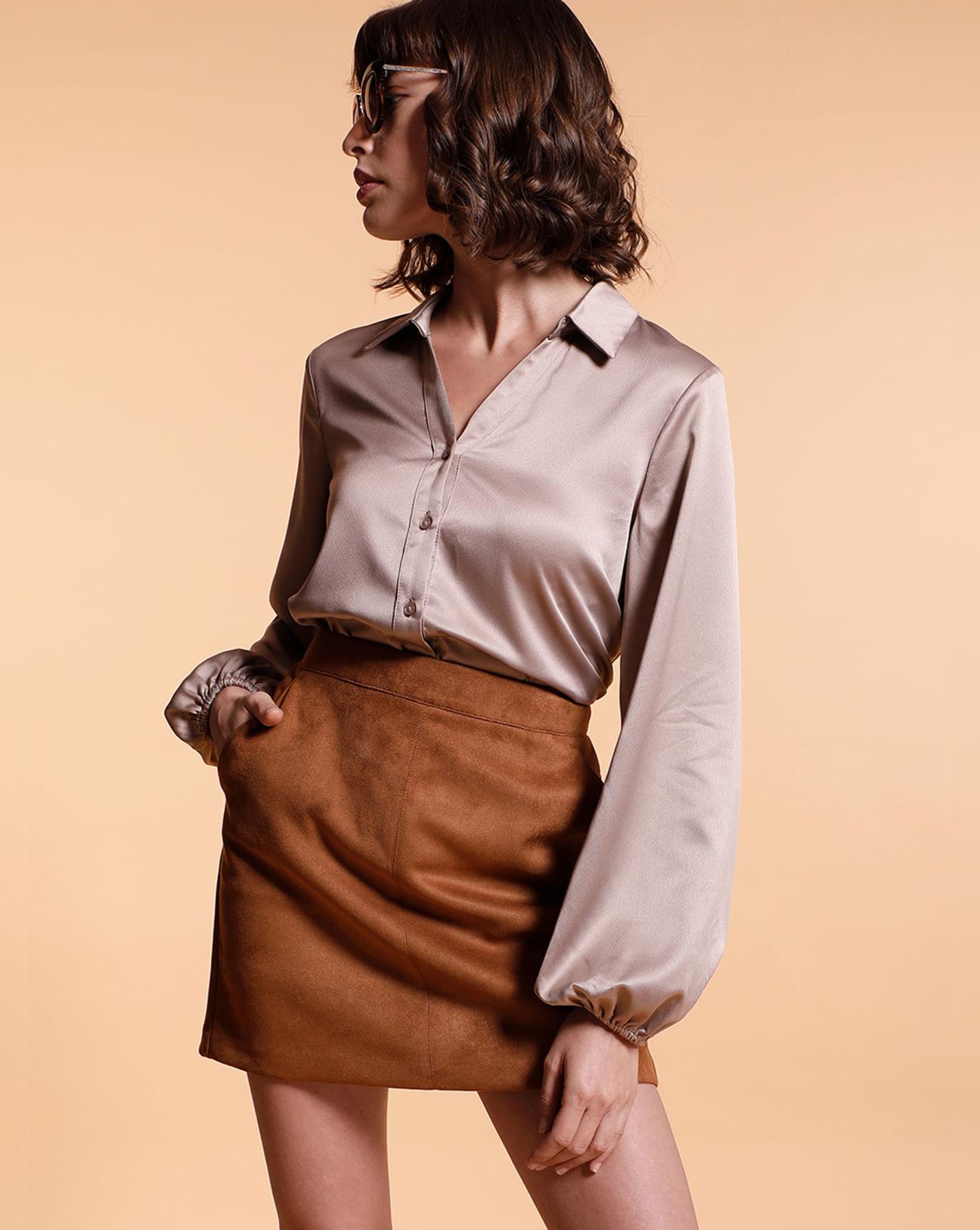 brown-faux-suede-mini-skirt