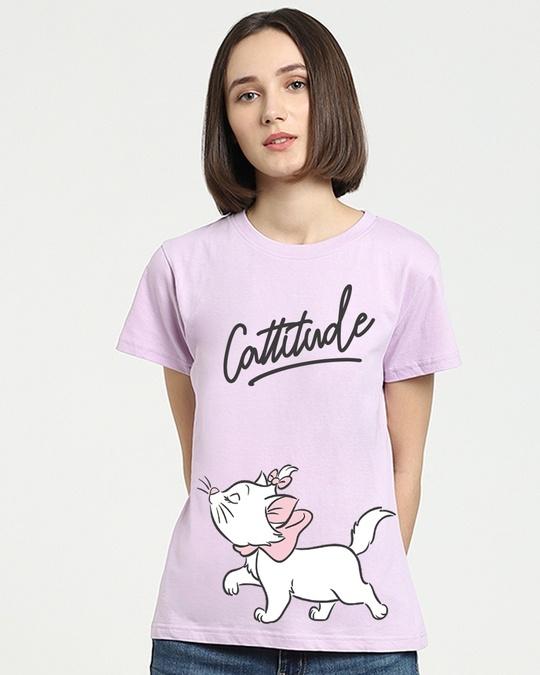 women's-purple-cattitude-typography-t-shirt