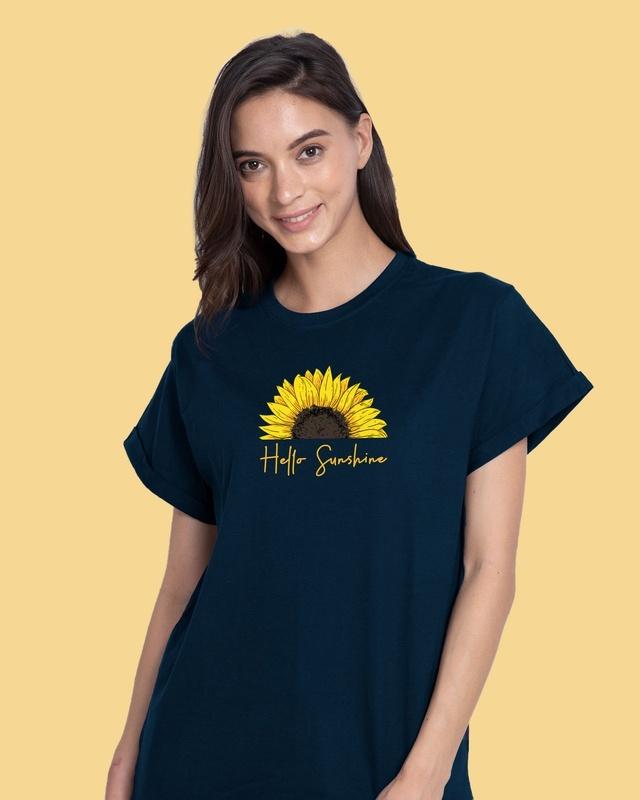 women's-blue-hello-sunshine-graphic-printed-boyfriend-t-shirt
