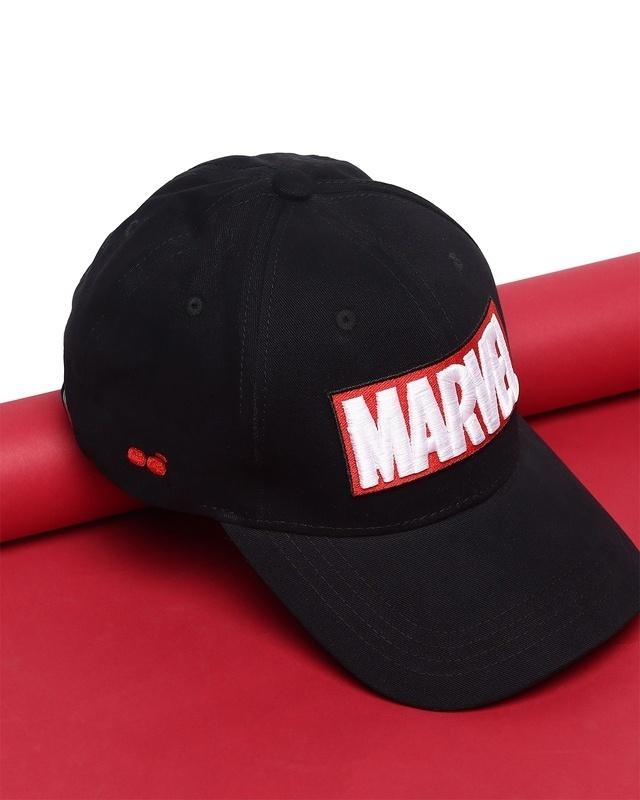 unisex-black-marvel-baseball-cap