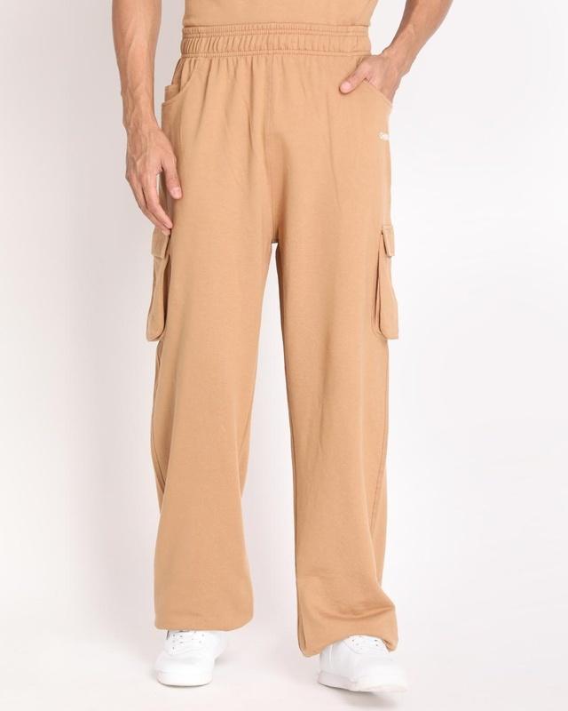 men's-brown-cargo-track-pants
