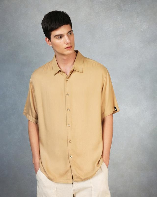 Men's Brown Oversized Shirt