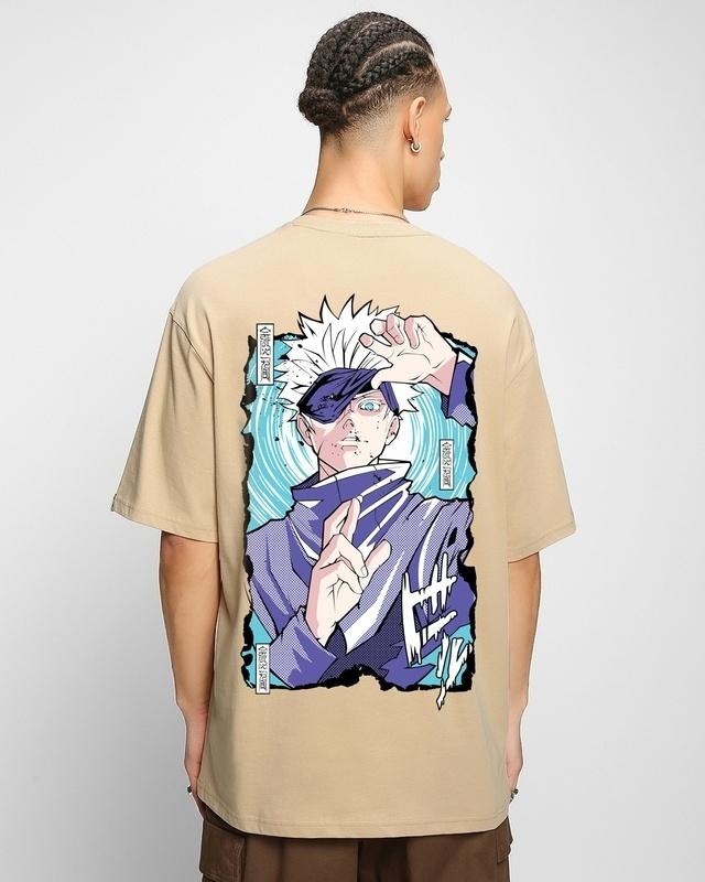 men's-brown-purple-hollow-graphic-printed-oversized-t-shirt