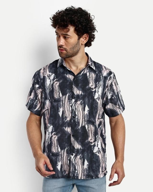 Men's Grey All Over Printed Shirt