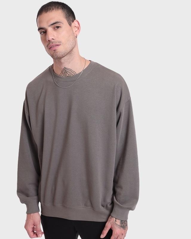 Men's Grey Oversized Sweatshirt