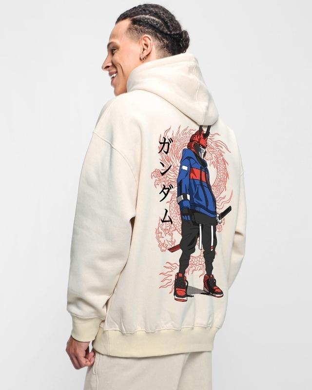 men's-gardenia-cyber-samurai-graphic-printed-oversized-hoodies