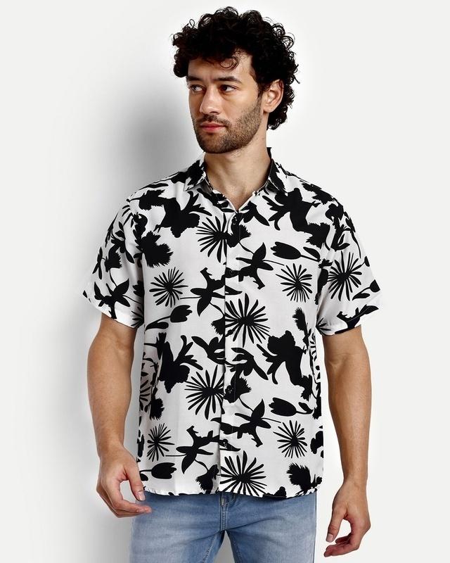 men's-white-&-black-all-over-printed-shirt