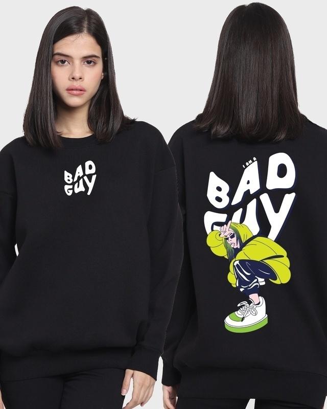 women's-black-bad-guy-graphic-printed-oversized-sweatshirt