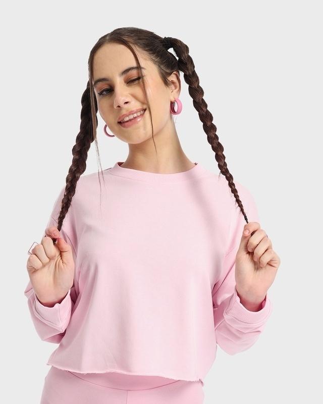 Women's Barely Pink Oversized Sweatshirt
