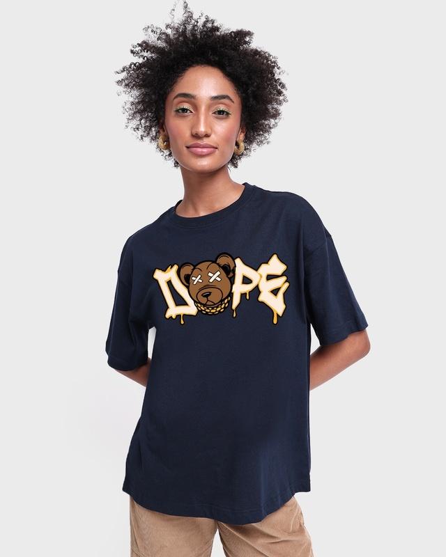 women's-blue-dope-bear-graphic-printed-oversized-t-shirt