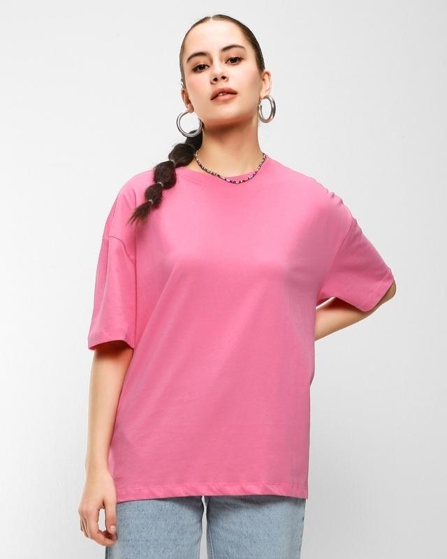Women's Bubble Pink Oversized T-shirt