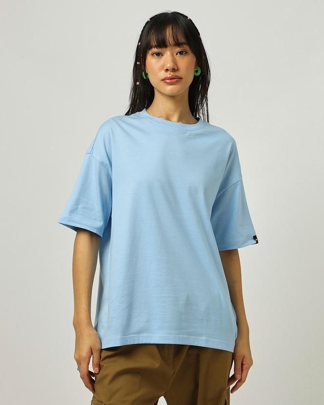 women's-chambray-blue-oversized-t-shirt