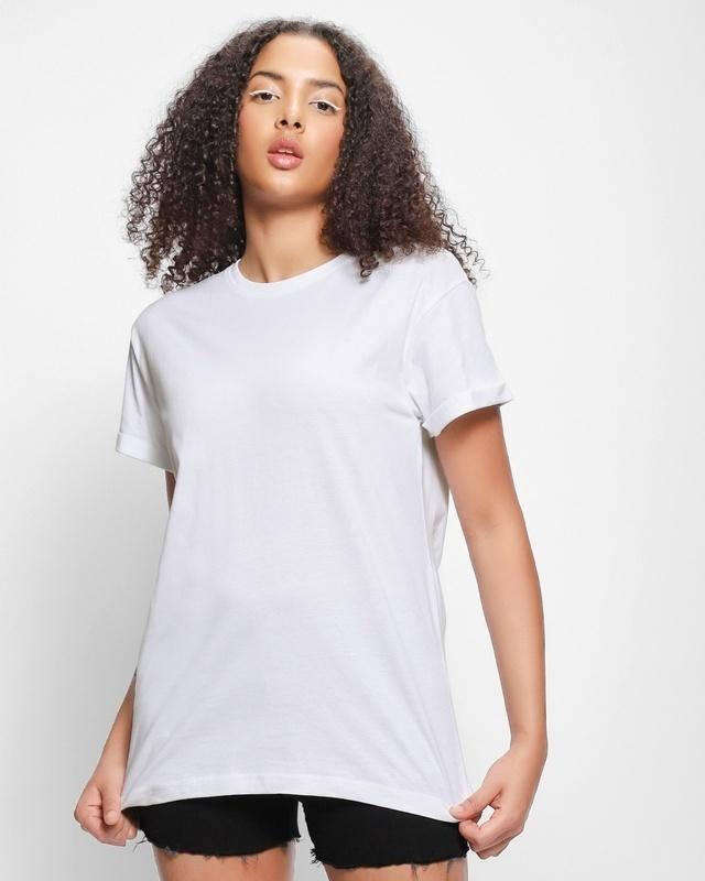 Women's White Boyfriend T-shirt