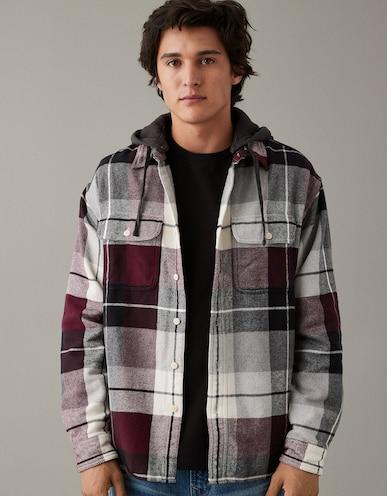 american-eagle-men-multi-colored-super-soft-hooded-flannel-shirt