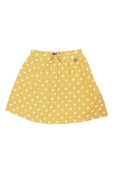 girls-yellow-dots-regular-fit-skirt