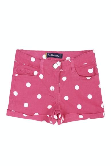 Girls Pink Print Regular Fit Shorts