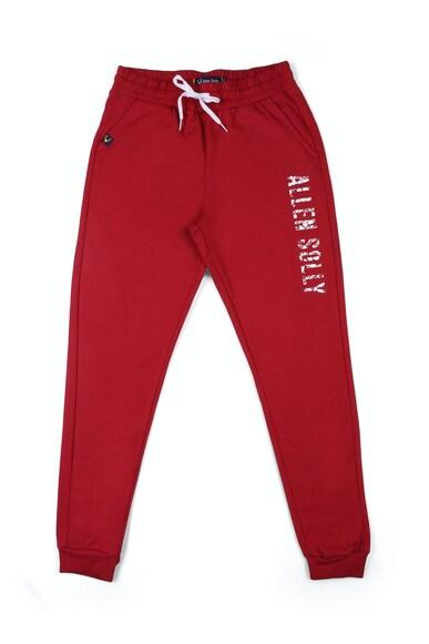 Boys Red Regular Fit Graphic Print Track Pants