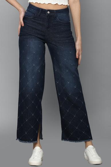 Women Navy Regular Fit Dark Wash Jeans