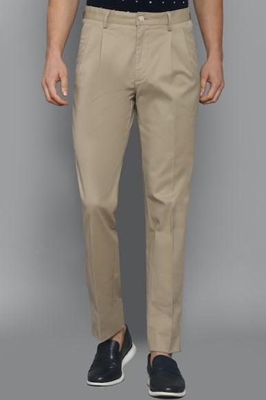 men-khaki-regular-fit-solid-casual-trousers