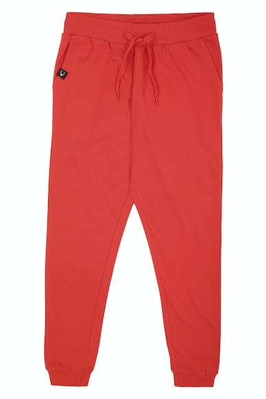 boys-red-regular-fit-solid-jogger-pants