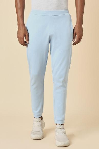men-solid-regular-fit-blue-jogger-pants