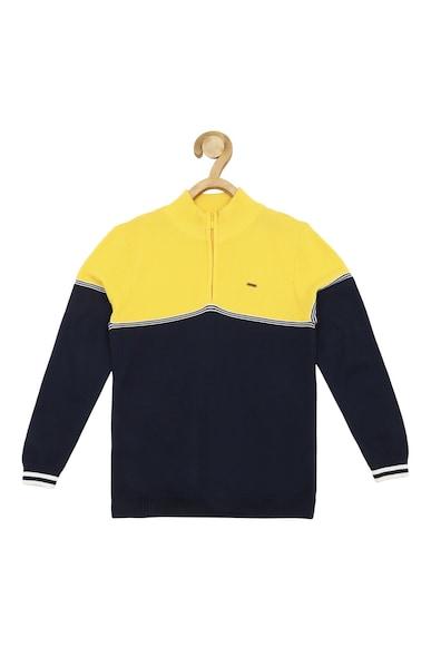Boys Navy Patterned Regular Fit Sweater