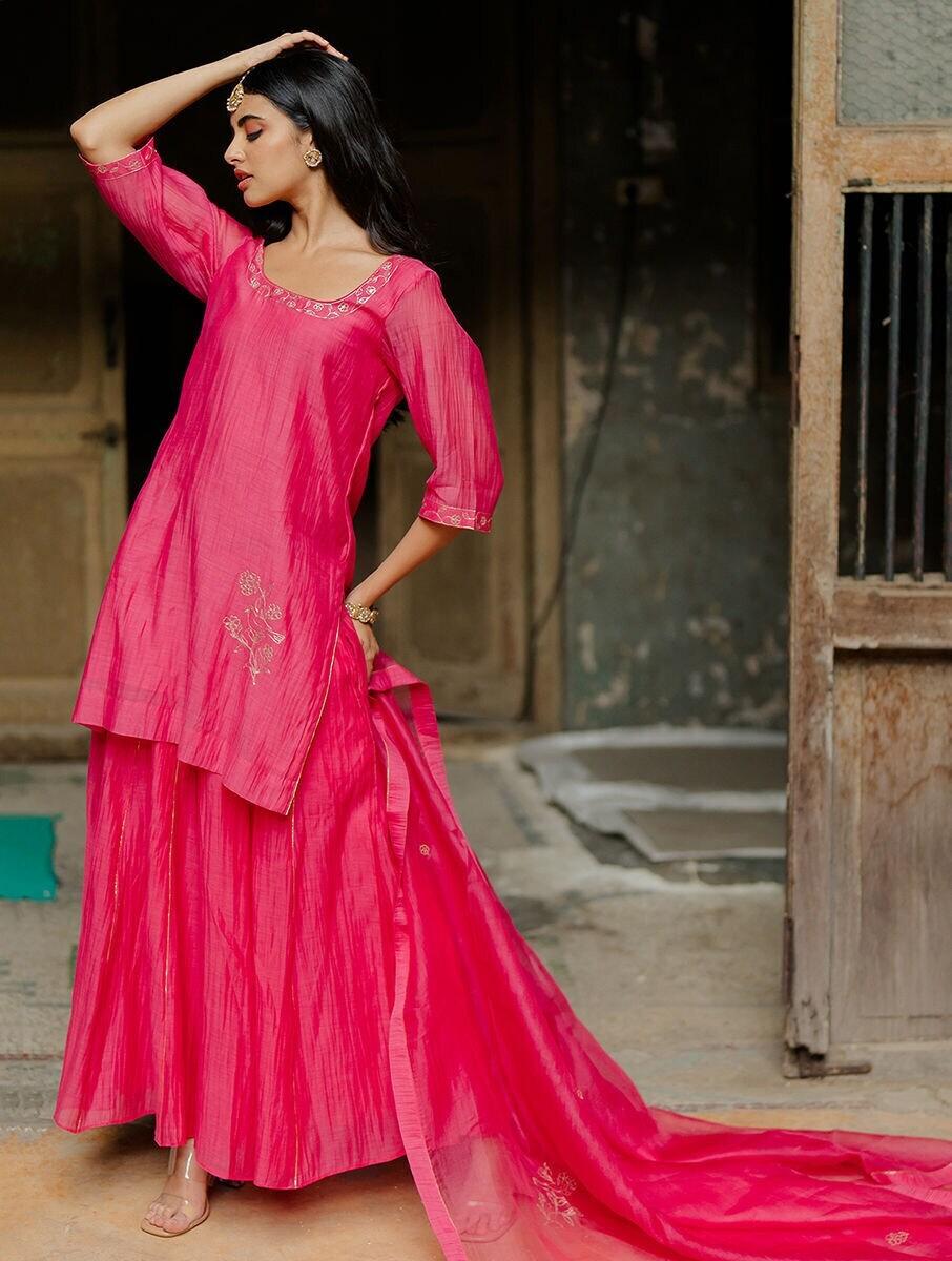 women-pink-silk-embroidered-dupatta