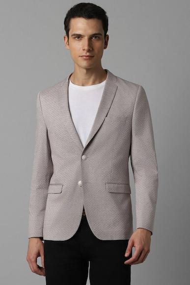 men-grey-super-slim-fit-print-casual-blazer
