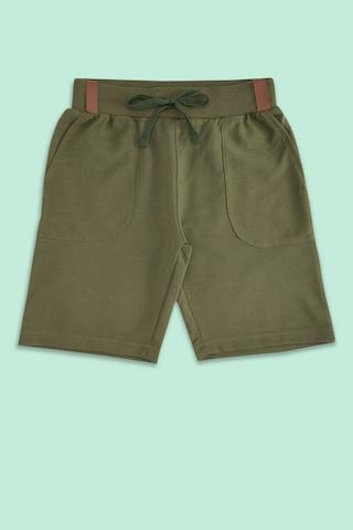 olive-solid-knee-length-casual-boys-regular-fit-shorts