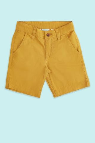 gold-solid-knee-length-casual-boys-regular-fit-shorts