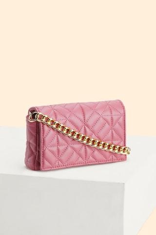 Pink Quilted Casual PU Women Fashion Bag