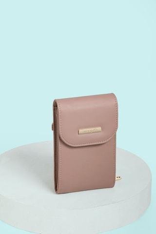 Pink Solid Casual PU Women Fashion Bag