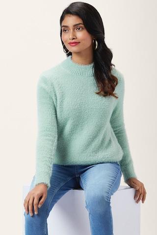 green-solid-casual-full-sleeves-high-neck-women-regular-fit-sweater