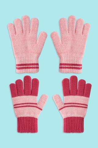 Pink Solid Acrylic Gloves