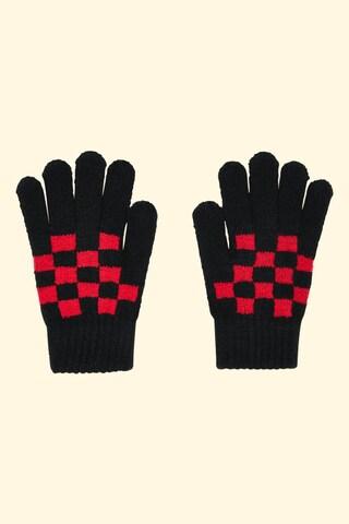 red-check-acrylic-gloves