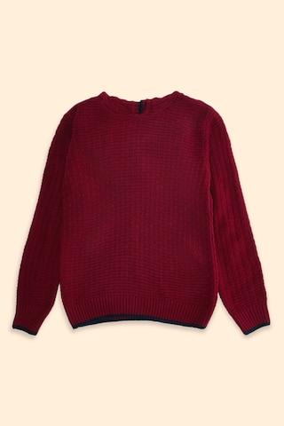maroon-self-design-casual-full-sleeves-regular-hood-boys-regular-fit-sweater