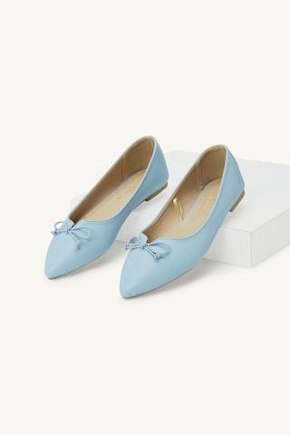Medium Blue Solid Casual Women Flat Shoes