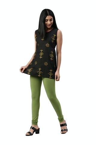 Green Solid Full Length Ethnic Women Slim Fit Churidar