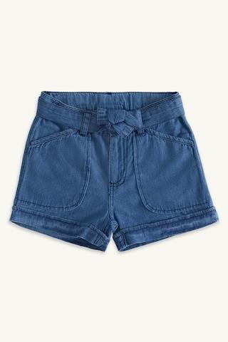 navy-solid-casual-girls-regular-fit-shorts