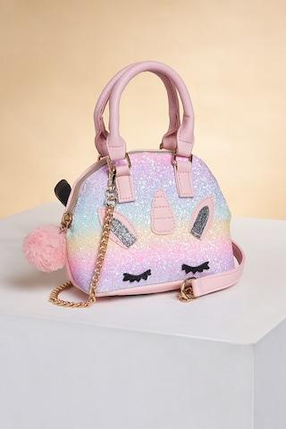 Multi-coloured Unicorn Casual PU Girls Small Bag