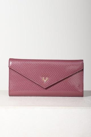 pink-textured-casual-polyurethane-women-wallet