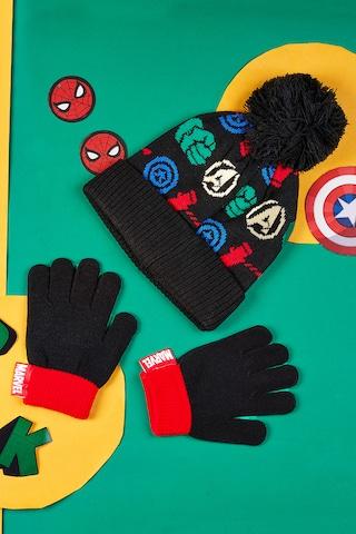 Multi-coloured Character Winterwear Cap & Gloves Set