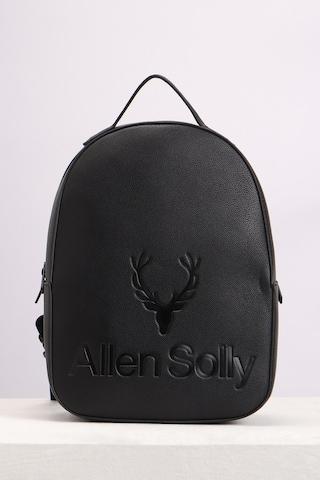 black-solid-formal-polyurethane-women-backpacks